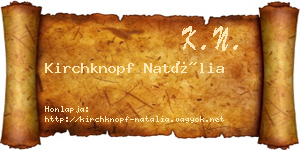 Kirchknopf Natália névjegykártya