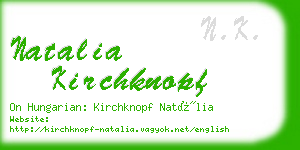 natalia kirchknopf business card